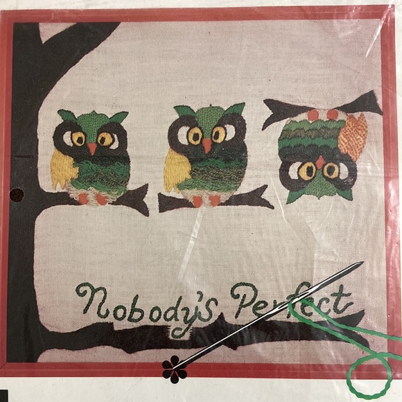 Kappie Originals Ltd. Creative Stitchery “Nobody’s Perfect” Kit. VTG - Picture 2 of 5